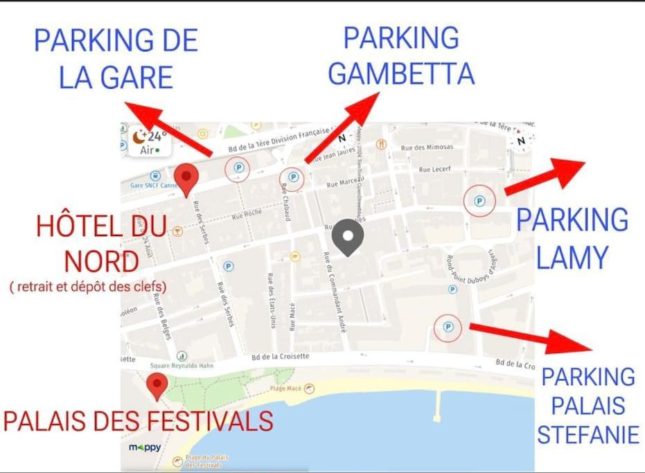 Cannes Centre Proche Plage Croisette Palais Des Festivals Екстериор снимка